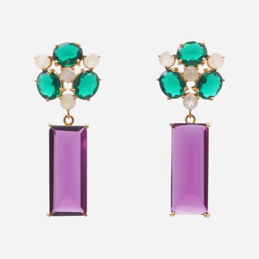 Peonia Purple Earrings