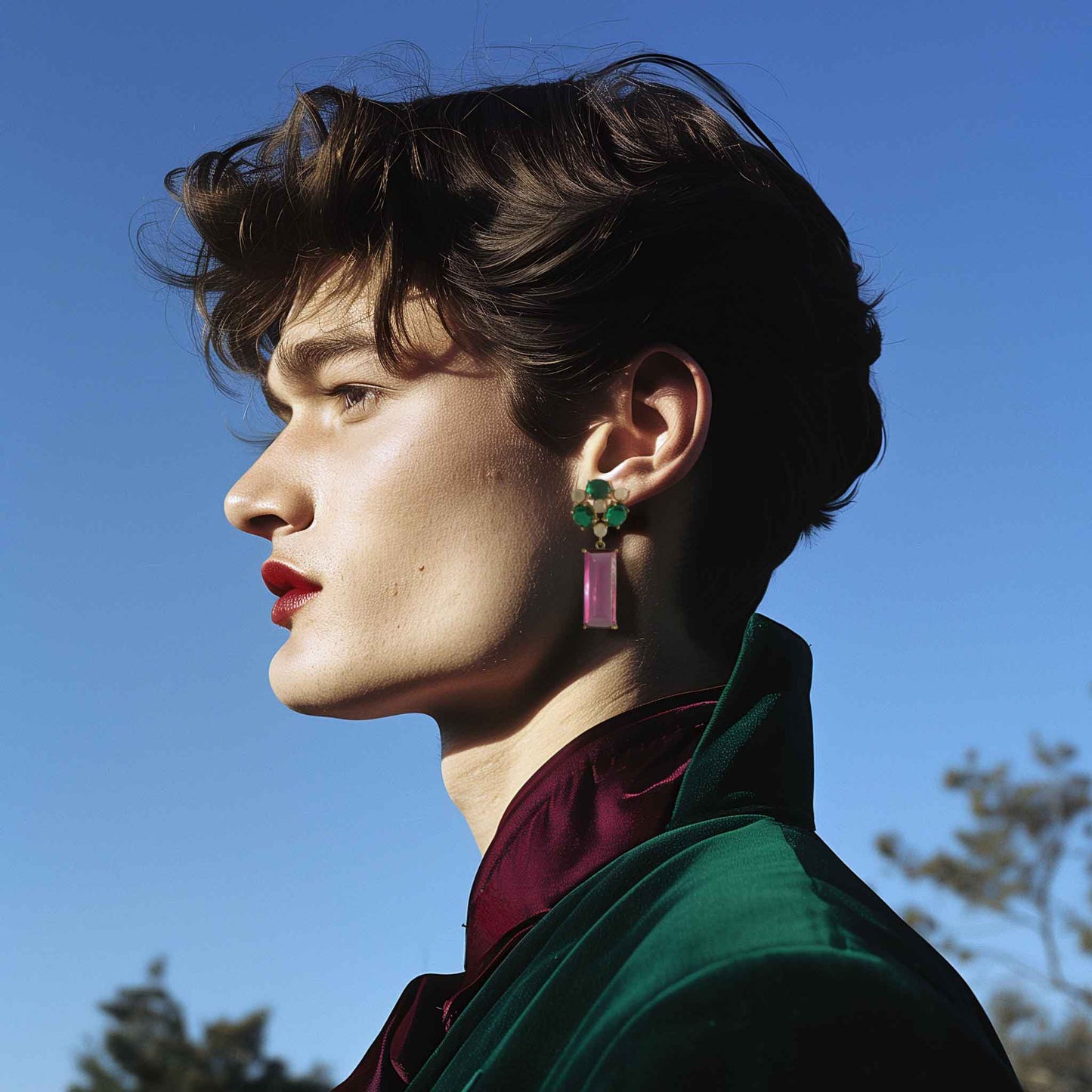 Peonia Purple Earrings