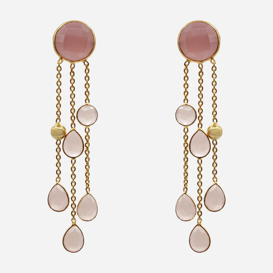 Pendientes Pluvia Pink