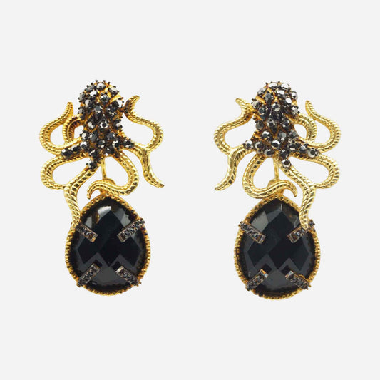 Pendientes Octopus Black