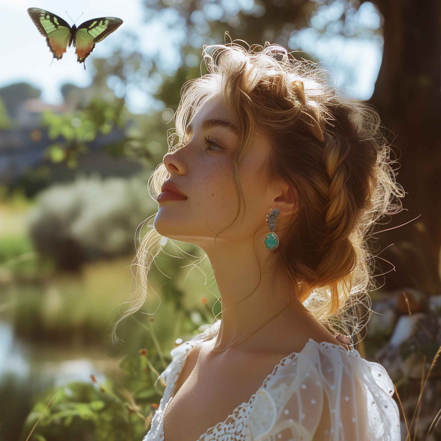 Pendientes Farfalia Aquamarine