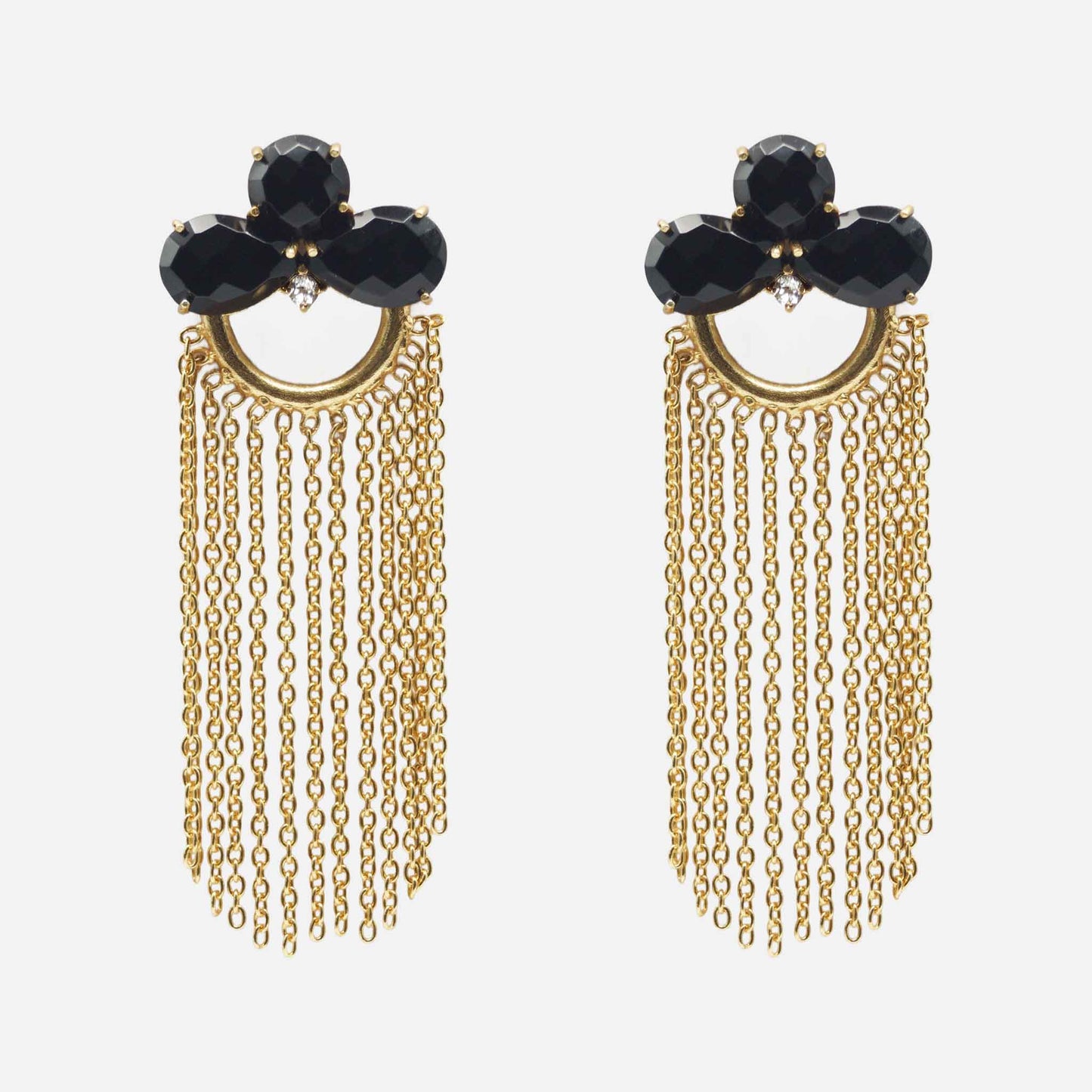 Rugiada Black Earrings