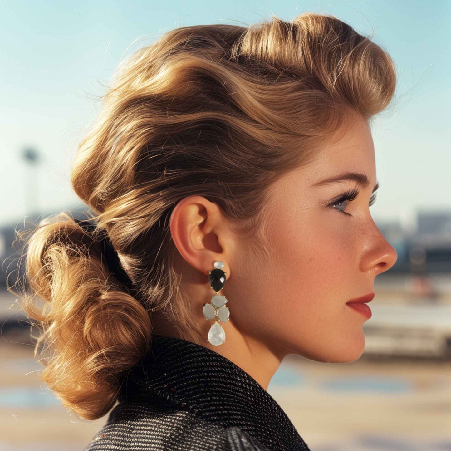 Pendientes Lacrima Black & White