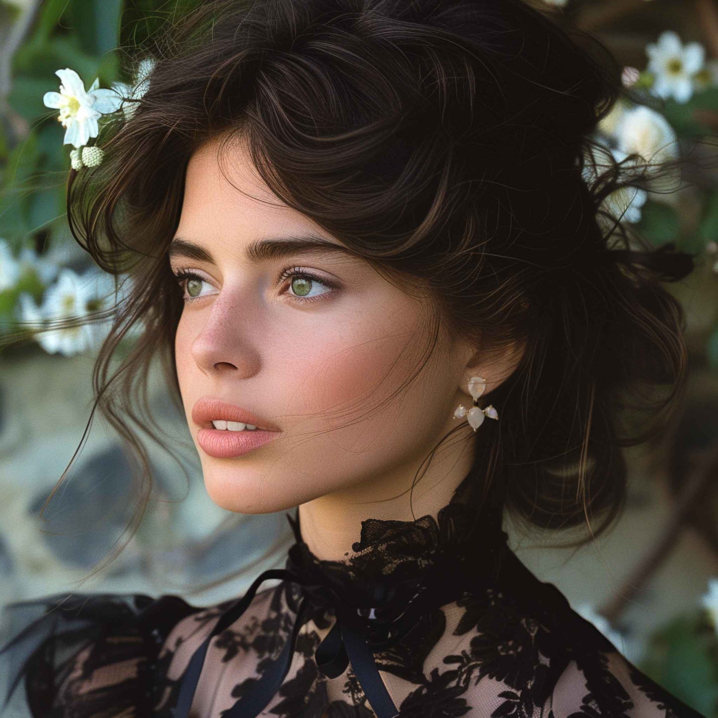 Fleur de Lis Pearl Earrings