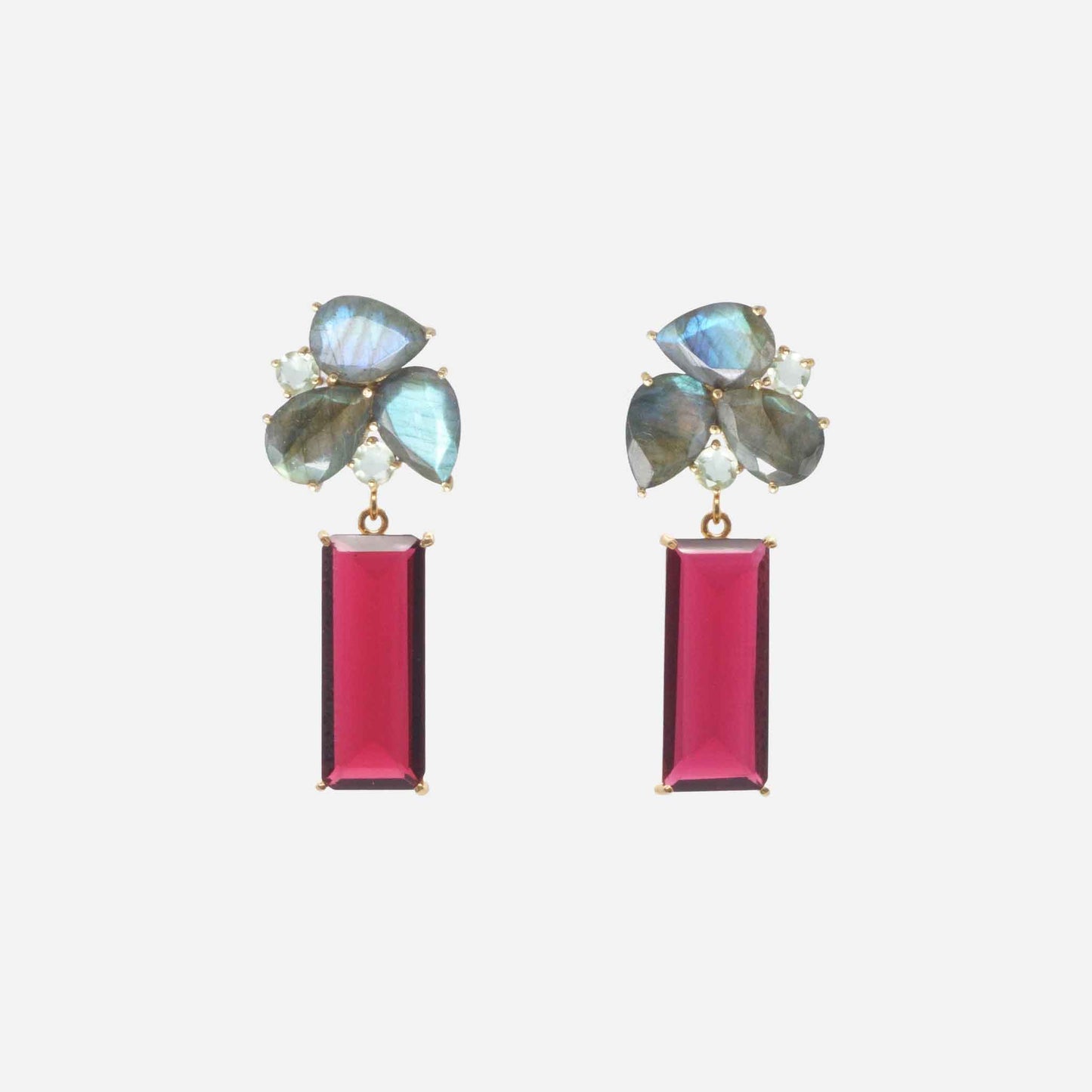 Trifoglio Burgundy Earrings