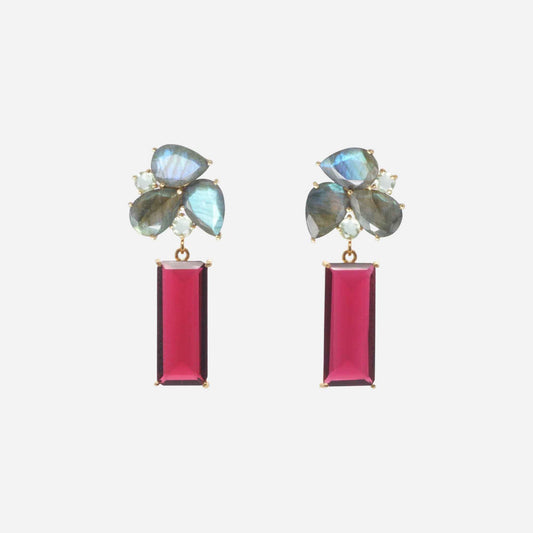 Trifoglio Burgundy Earrings