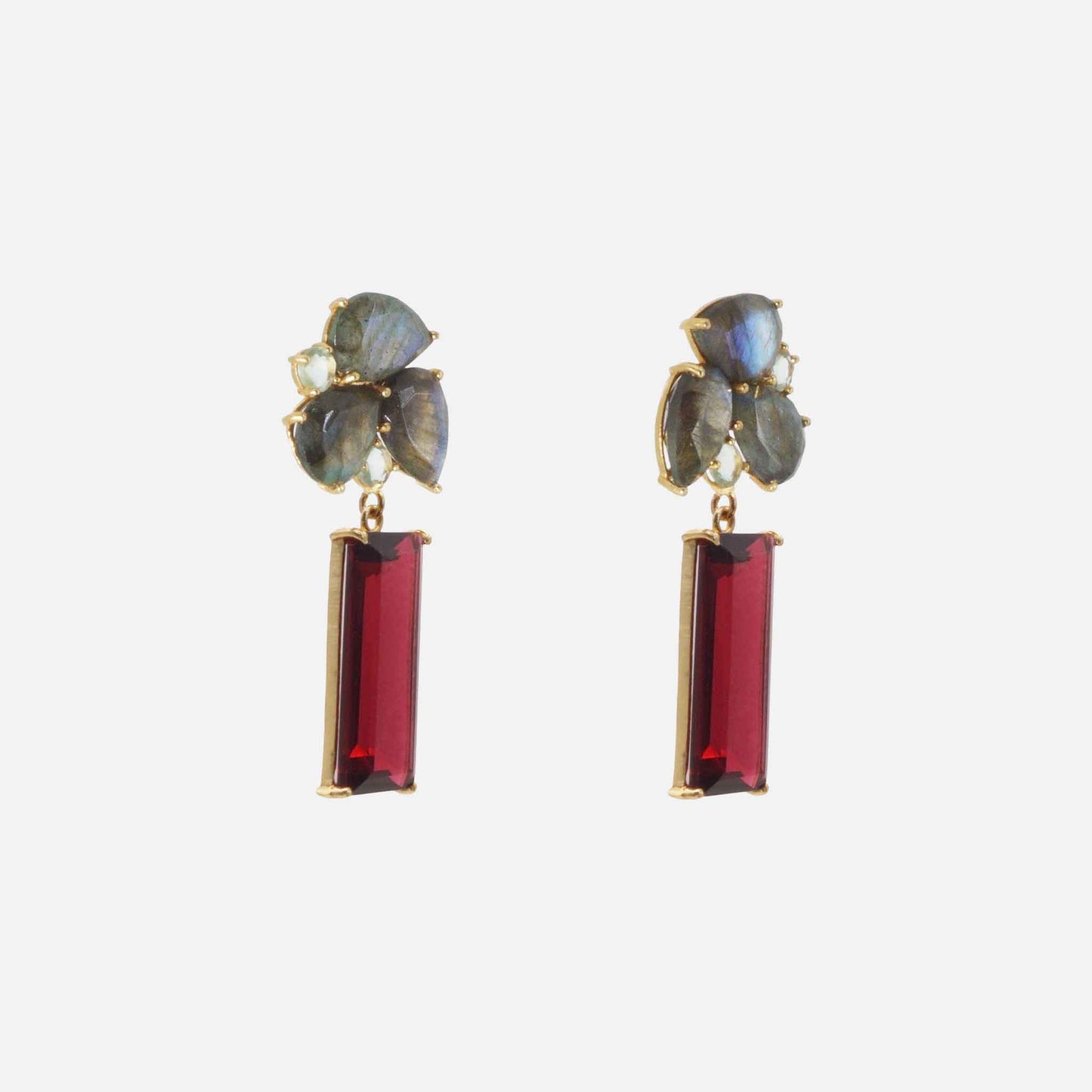 Trifoglio Burgundy Earrings