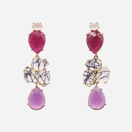 Lacrima Purple Earrings