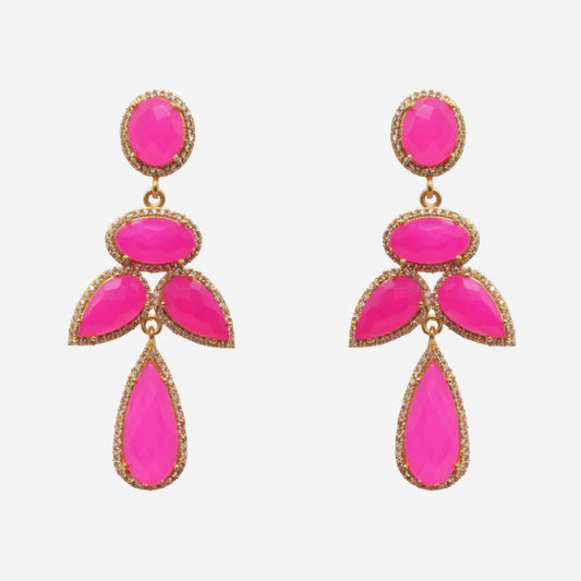 Fiorella Fuchsia Earrings