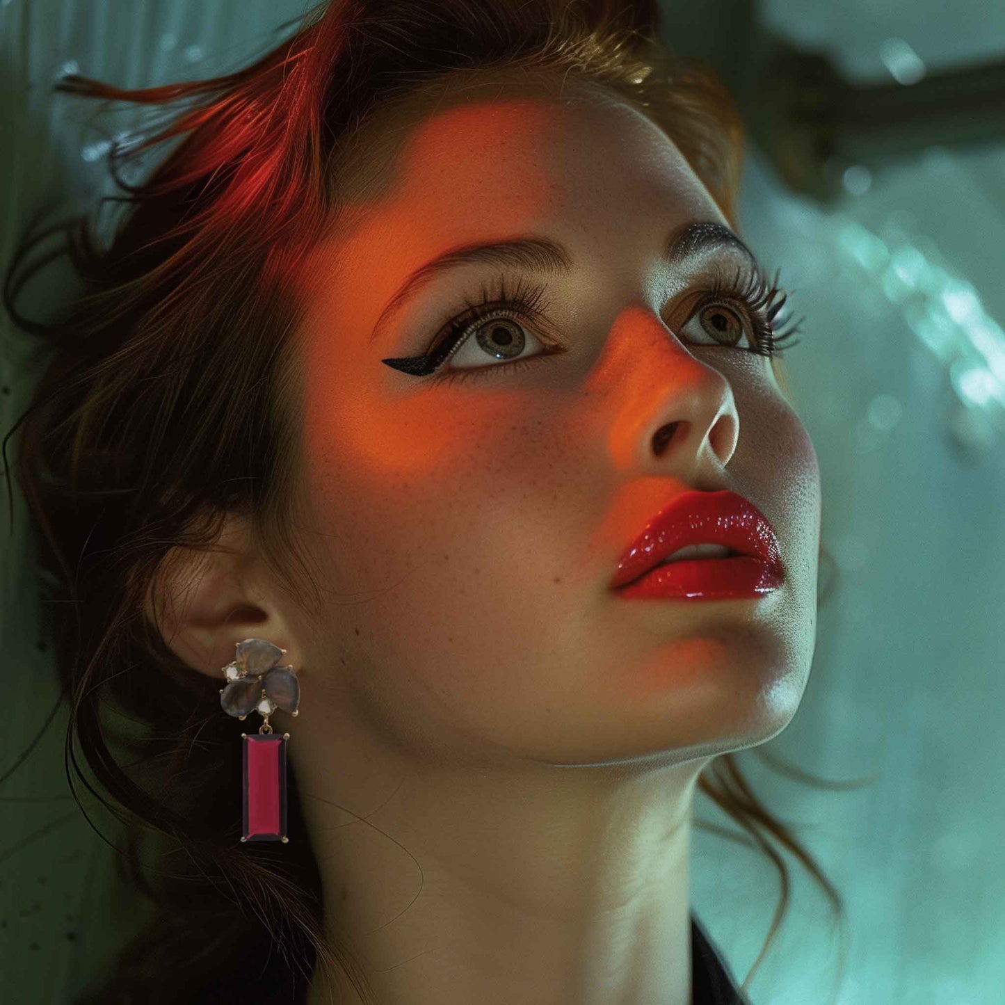 Trifoglio Burgundy Earrings