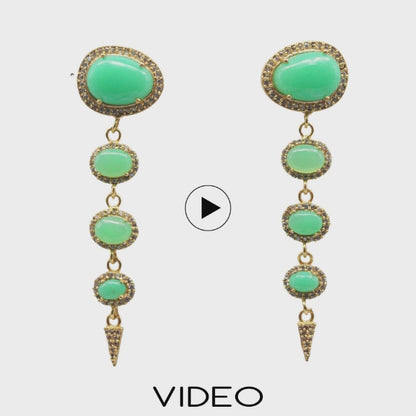 Ovalia Aqua Green Earrings